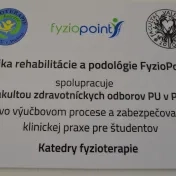 Memorandum o vzájomnej spolupráci medzi FZO PU a Fyziopoint Klinika rehabilitácie a podológie