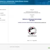 Seminár Sieťové a informačne technológie – SIT 2018