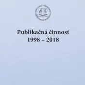 Publikačná činnosť 1998-2018