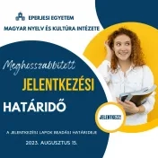 Jelentkezési határidő meghosszabbítása