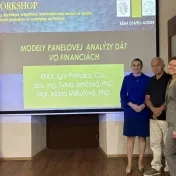 doc. Jenčová, Dr. Petruška a Dr. Miškufová počas workshopu „Rozvoj digitálnych kompetencií prostredníctvom inovácií vo výučbe finančných predmetov so zameraním na FinTech“ (v roku 2025) doc. Jenčová, Dr. Petruška a Dr. Miškufová počas workshopu „Rozvoj digitálnych kompetencií prostredníctvom inovácií vo výučbe finančných predmetov so zameraním na FinTech“ (v roku 2025)