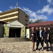 Dr. Matijová, Dr. Miškufová, doc. Šofranková, Dr. Košíková a doc. Jenčová počas 9. medzinárodnej vedeckej konferencie „Economics, Management & Business 2025" (v roku 2025)