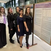 Mgr. Melnyk, Dr. Miškufová, doc. Jenčová, doc. Vašaničová a Dr. Košíková počas 9. medzinárodnej vedeckej konferencie „Economics, Management & Business 2025" (v roku 2025)