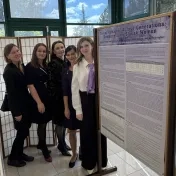 Dr. Miškufová, Dr. Košíková, doc. Jenčová, doc. Vašaničová a Mgr. Melnyk počas 9. medzinárodnej vedeckej konferencie „Economics, Management & Business 2025" (v roku 2025)