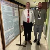 Dr. Vravec a Dr. Korečko počas 9. medzinárodnej vedeckej konferencie „Economics, Management & Business 2025" (v roku 2025)