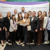 Mgr. Melnyk počas 9. medzinárodnej vedeckej konferencie „Economics, Management & Business 2025" (v roku 2025)