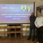 Dr. Korečko a Dr. Vravec počas workshopu v rámci projektu KEGA 001PU-4/2025 (v roku 2025) Dr. Korečko a Dr. Vravec počas workshopu v rámci projektu KEGA 001PU-4/2025 (v roku 2025)