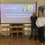 Dr. Korečko a Dr. Vravec počas workshopu v rámci projektu KEGA 001PU-4/2025 (v roku 2025) Dr. Korečko a Dr. Vravec počas workshopu v rámci projektu KEGA 001PU-4/2025 (v roku 2025)