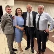 doc. Ing. Pavol Ďurana, PhD., doc. Ing. Sylvia Jenčová, PhD., prof. Ing. Dr. Róbert Štefko, Ph.D., prof. Ing. Tomáš Klieštik, PhD. počas 25. výročia založenia Katedry ekonomiky FPEDAS Žilinskej univerzity v Žiline (v roku 2025) doc. Ing. Pavol Ďurana, PhD., doc. Ing. Sylvia Jenčová, PhD., prof. Ing. Dr. Róbert Štefko, Ph.D., prof. Ing. Tomáš Klieštik, PhD. počas 25. výročia založenia Katedry ekonomiky FPEDAS Žilinskej univerzity v Žiline (v roku 2025)