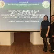 Dr. Košíková a Dr. Miškufová počas workshopu v rámci projektu VEGA 1/0241/25 (v roku 2025)