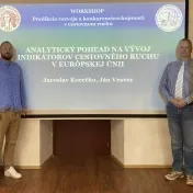 Dr. Korečko a Dr. Vravec počas workshopu v rámci projektu VEGA 1/0241/25 (v roku 2025)