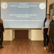 Dr. Miškufová, doc. Jenčová a Dr. Košíková počas workshopu v rámci projektu VEGA 1/0241/25 (v roku 2025)