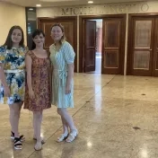 Dr. Košíková, doc. Vašaničová a Dr. Miškufová počas konferencie v Ríme (v roku 2025)