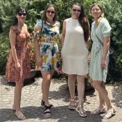 doc. Vašaničová, Dr. Košíková, doc. Jenčová, Dr. Miškufová počas konferencie v Ríme (v roku 2025)