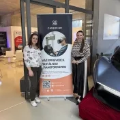 Dr. Košíková a doc. Jenčová počas Business Breakfast Innomeets: AI for Industry and Business (v roku 2025)