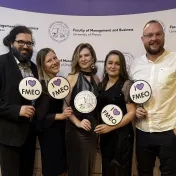 Dr. Bačinský, Dr. Miškufová, Mgr. Melnyk, Dr. Košíková a Dr. Korečko počas Manager party (v roku 2025)