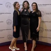 Dr. Miškufová, Mgr. Melnyk, Dr. Košíková počas Manager party (v roku 2025)