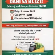 Odborný workshop Deň zúčtovania daní sa blíži