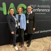 Dr. Košíková, Dr. Matijová a doc. Šofranková počas konferencie High Availability Conference 2026 (v roku 2026)