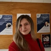 Mgr. Melnyk počas konferencie s názvom The 1st Global Studies Conference for Ph.D Students and Early Career Researchers na Università degli Studi di Urbino "Carlo Bo" v Taliansku (v roku 2026)