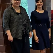 doc. Vašaničová a dr Agata Andruszkiewicz (Radca i Inspektor Ochrony Danych w Ministerstwie Rodziny Pracy i Polityki Społecznej) na konferencii "Współczesne wyzwania w administracji publicznej i biznesie" na Ekonomickej univerzite v Katoviciach (v roku 2026)