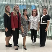 Dr. Miškufová, Mgr. Melnyk, doc. Vašaničová, Dr. Košíková a Ing. Blanka Bazsová, Ph.D. (VŠB - TU Ostrava) počas konferencie MME 2026 v Ostrave (v roku 2026)