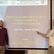 Dr. Korečko a Dr. Vravec počas workshopu v rámci projektu KEGA 014/PU-4/2024 (v roku 2026)
