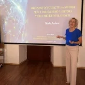 Dr. Jusková počas workshopu v rámci projektu KEGA 014/PU-4/2024 (v roku 2026)