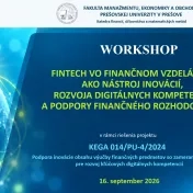 Workshop v rámci projektu KEGA 014/PU-4/2024 (v roku 2026)