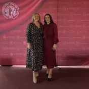 doc. Ing. Sylvia Jenčová, PhD. a PaedDr. Viera Leščáková (poslankyňa PSK, riaditeľka školy) počas slávnostného otvorenia akademického roka 2026/2027 (v roku 2026)