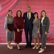 Dr. Miškufová, doc. Jenčová, doc. Vašaničová, Mgr. Melnyk a prof. ThDr. PaedDr. Ing. Gabriel Paľa, PhD. (GTF PU) počas slávnostného otvorenia akademického roka 2026/2027 (v roku 2026)