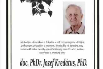 Opustil nás pán docent Jozef Kredátus