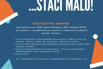 Stačí málo - charitatívna zbierka 2020