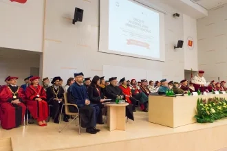 Rektor Prešovskej univerzity na udelení čestného doktorátu Umbertovi Ecovi