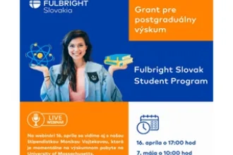 Travel to the USA for a research stay through the Fulbright Slovak Student Program for the academic year 2025/2026