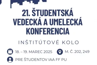 21. ŠVUK Inštitútové kolo IAA - Program konferencie