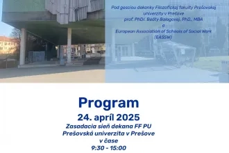 Program vedeckého sympózia - Medzinárodná sociálna práca