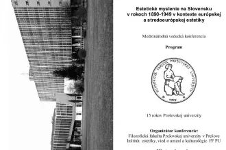 Estetické myslenie na Slovensku v rokoch 1890 - 1949 v kontexte európskej a stredoeurópskej estetiky
