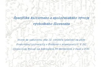 Špecifiká kultúrneho a spoločenského vývoja východného Slovenska