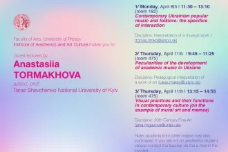 Anastasiia Thormakhova: Prednáškový cyklus