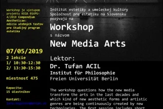 Workshop: New Media Arts (dr. Tufan Acil)