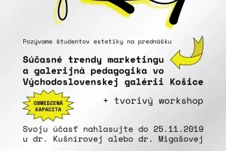 Súčasné trendy marketingu a galerijná pedagogika vo Východoslovenskej galérií Košice