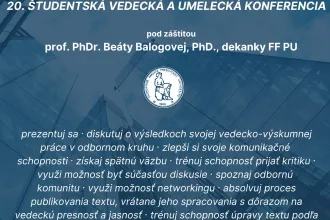 21. študentská vedecká a umelecká konferencia