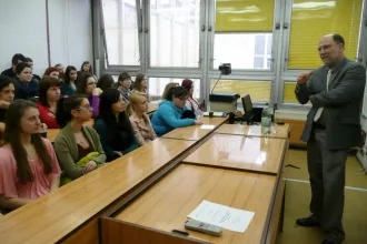 Reinhard Wiemer na Inštitúte germanistiky FF