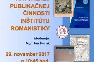 Prezentáciu publikácií pedagógov Inštitútu romanistiky
