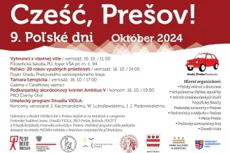 Cześć, Prešov! Poľské dni 2024 - kompletný program