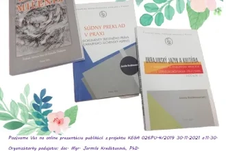 Online prezentácia publikácií z projektu KEGA