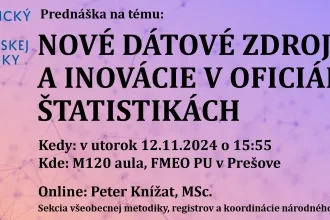Prednáška Štatistického úradu Slovenskej republiky