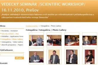 VEDECKÝ SEMINÁR