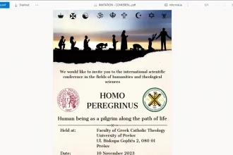 International scientific conference - HOMO PEREGRINUS Human being as a pilgrim along the path of life - GTF PU 10.11.2023